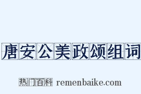 唐安公美政颂组词是什么意思的图片